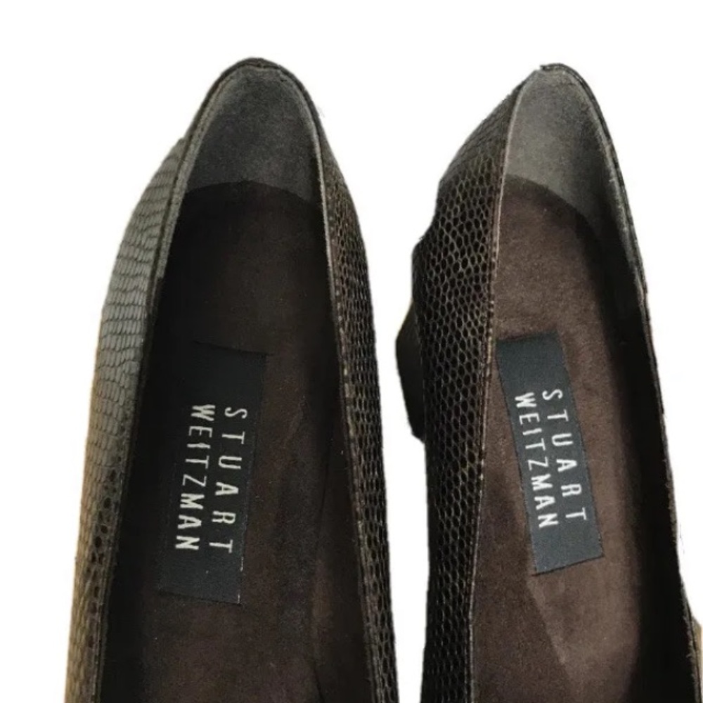 Stuart Weitzman Brown Python Embossed Snakeskin P… - image 5